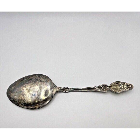 Vintage Silver Plate Andrea by Sadek large Spoon India 2430 - Picture 5 of 7